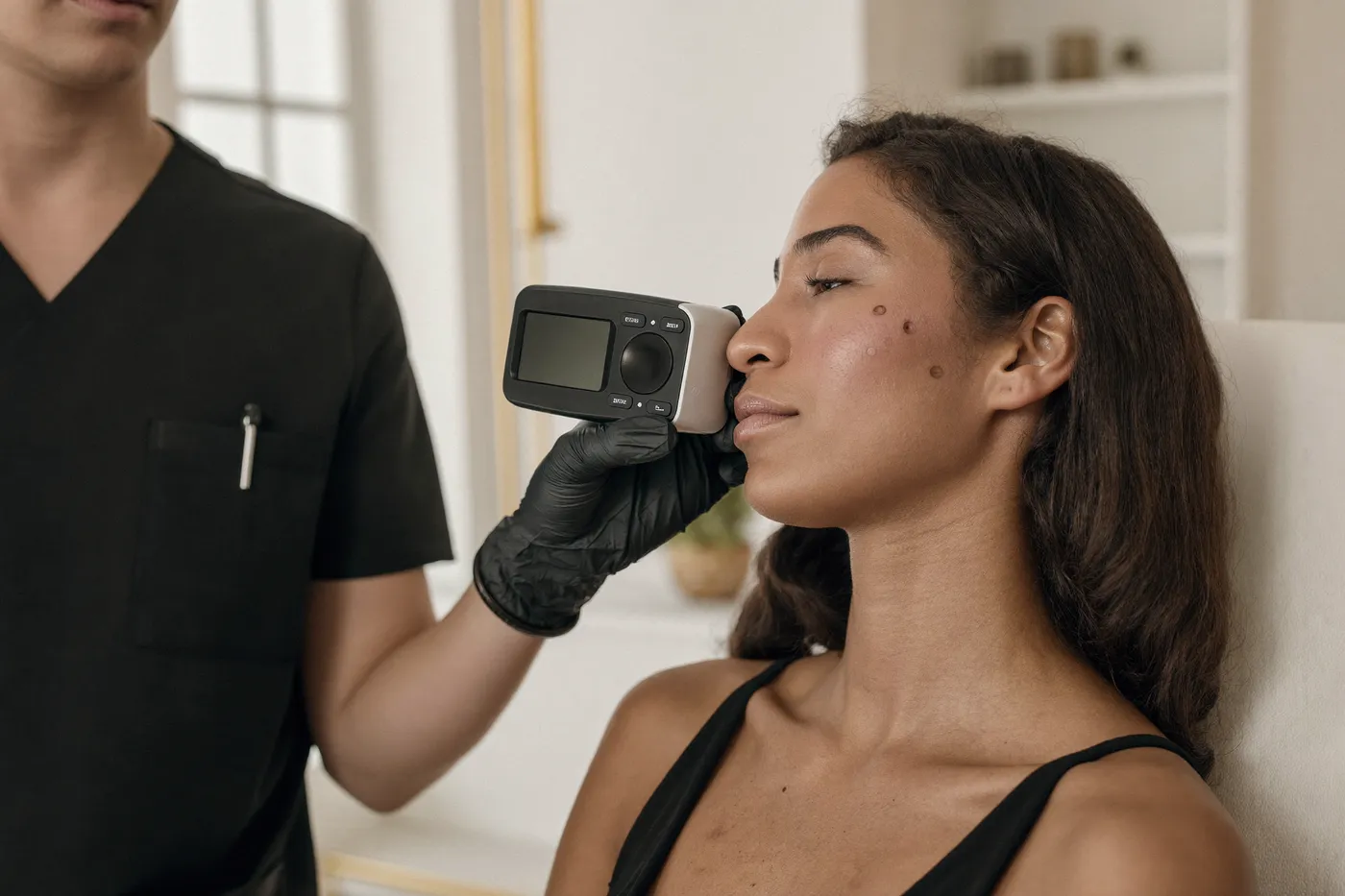 Valoración con analizador facial: Tensado facial con hidroxiapatita (Radiesse / Facetem)